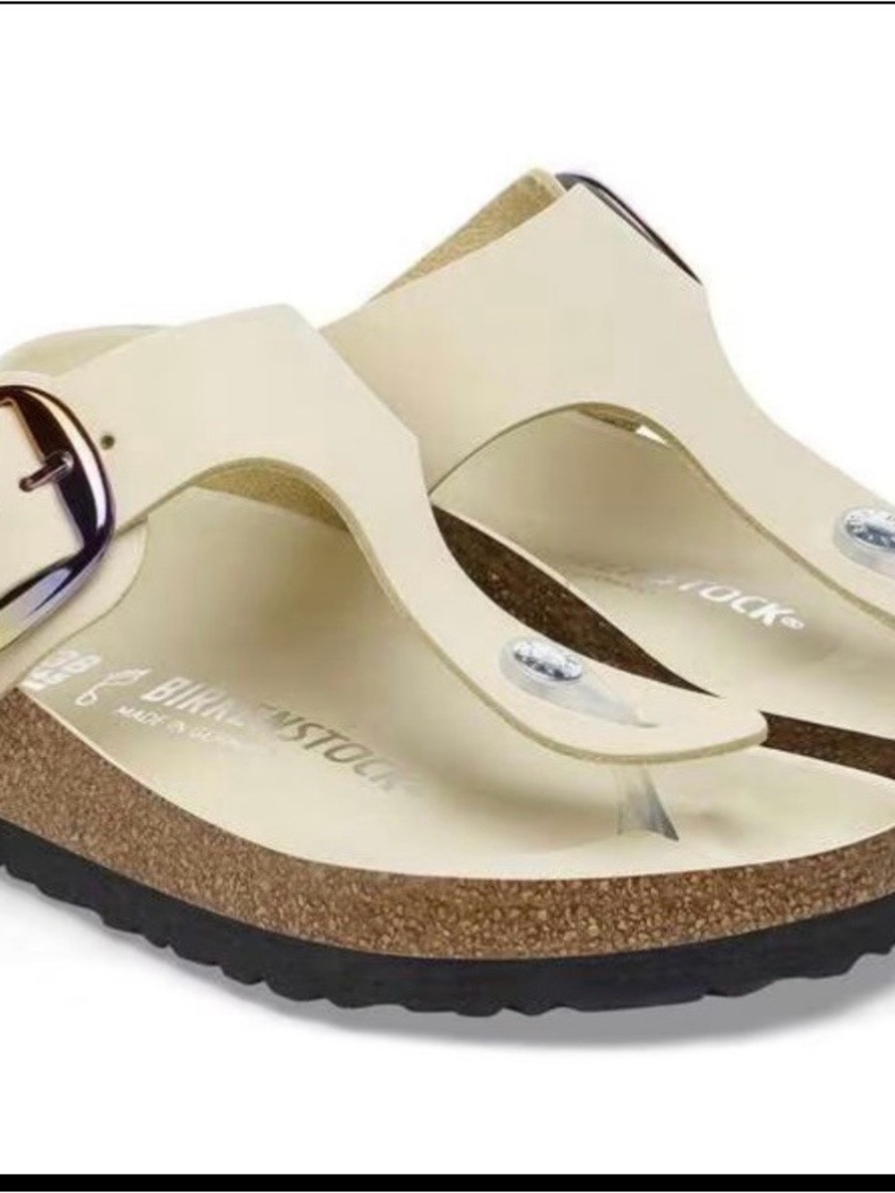 Birkenstock Gizeh Big Buckle - Ecru - Size 39EU (US 8-8.5)